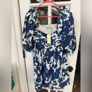 Abercrombie Emerson Poplin Puff Sleeve Dress